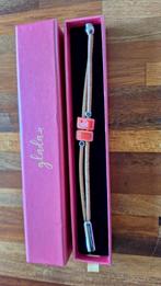 Fraaie armband met kurken band en keramieken kralen, Sieraden, Tassen en Uiterlijk, Armbanden, Nieuw, Oranje, Ophalen of Verzenden