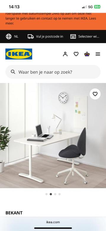IKEA bekant bureau 140x60 - afbeelding 3