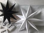 Kerstster kerstdecoratie sterren partij wit en zwart Nieuw, Diversen, Ophalen of Verzenden, Nieuw
