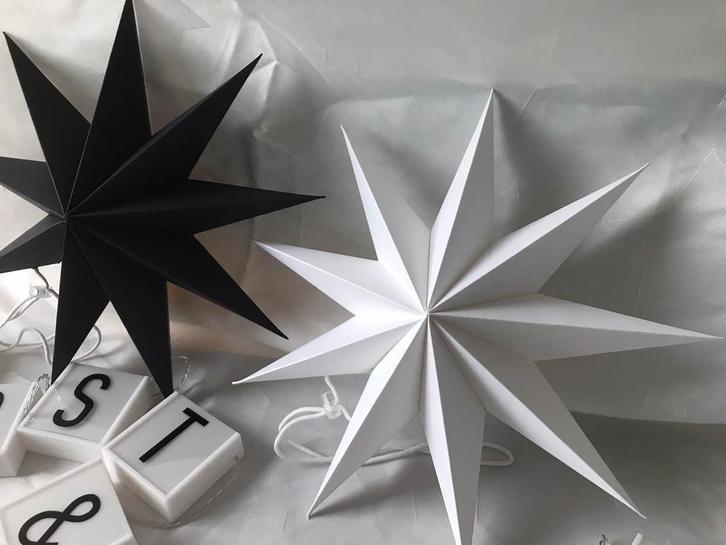 Kerstster kerstdecoratie sterren partij wit en zwart Nieuw, Diversen, Kerst, Nieuw, Ophalen of Verzenden