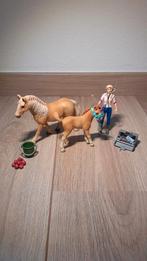 Schleich Dierenarts Set met Haflinger Merrie & Veulen, Ophalen of Verzenden, Zo goed als nieuw