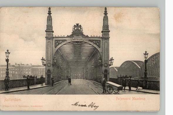 Rotterdam  Feijenoord Maasbrug uitg H.S.Speelman 1900