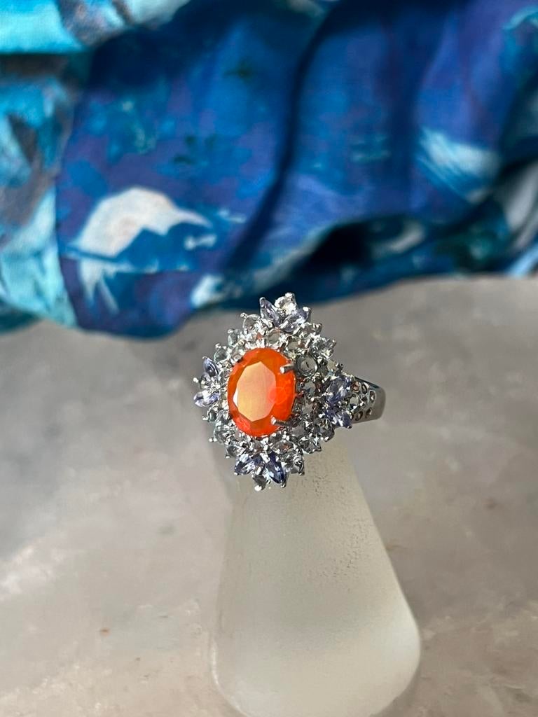 Tanzaniet vuuropaal opaal geluk vreugde beschermt uniek, Nieuw, Ophalen of Verzenden, 17 tot 18, Dame of Heer