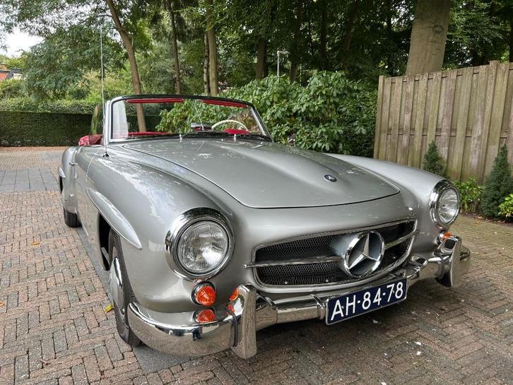 Mercedes 190SL, Auto's, Oldtimers, Particulier, Lederen bekleding, Metallic lak, Radio, Mercedes-Benz, Benzine, Cabriolet, Handgeschakeld