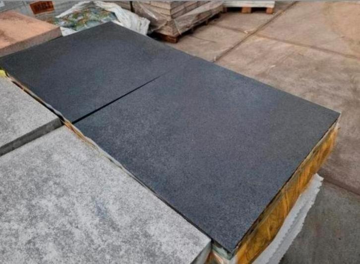 ACTIE €15,-pm² Antraciet terrastegels 60x60x4 s-partij, Tuin en Terras, Tegels en Klinkers, Nieuw, Terrastegels, Beton, 10 m² of meer