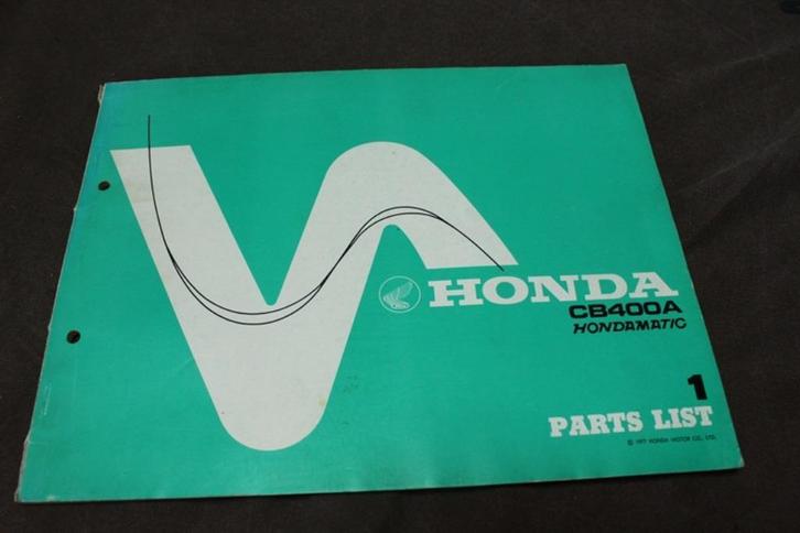 Honda CB400A Hondamatic 1977 motorcycle parts list CB 400 A, Motoren, Handleidingen en Instructieboekjes, Honda, Ophalen of Verzenden