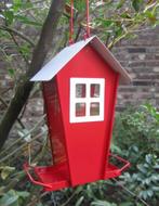 OPRUIMING - METALEN VOGEL VOER HUISJE - VAN 22,50 NU 12,50, Tuin en Terras, Tuinwanddecoratie, Ophalen of Verzenden, Nieuw