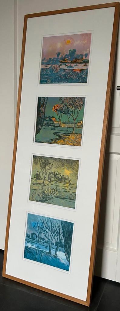 Elmar Gille Zeefdruk - Jaargetijden, Antiek en Kunst, Kunst | Litho's en Zeefdrukken, Ophalen