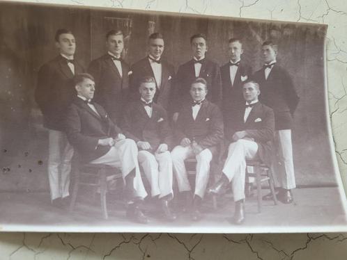 Oude ongelopen kaart van een mannenclub foto 1 en 2, Antiek en Kunst, Curiosa en Brocante, Ophalen of Verzenden