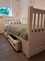 Houten 1 persoonsbed met lades, Ophalen, Gebruikt, 90 cm, Eenpersoons