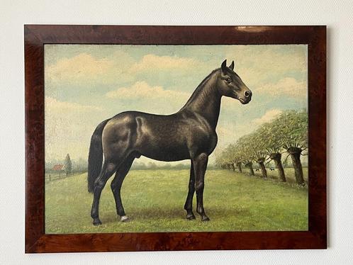 Klassiek schilderij: paard in weide, Antiek en Kunst, Kunst | Schilderijen | Klassiek, Ophalen