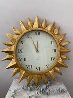 Karlsson Zon Wandklok - Goudkleurig, 54cm, Huis en Inrichting, Woonaccessoires | Klokken, Ophalen of Verzenden, Zo goed als nieuw