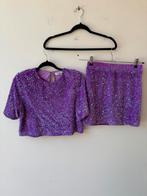 Tess-V Setje Met Paarse Glitter Rok En Top Nieuw, Maat 38/40 (M), Tess V, Paars, Nieuw