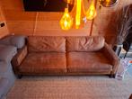 Mooie bruine leren bank - 2/3 persoons, Gebruikt, 150 tot 200 cm, Tweepersoons, Ophalen of Verzenden