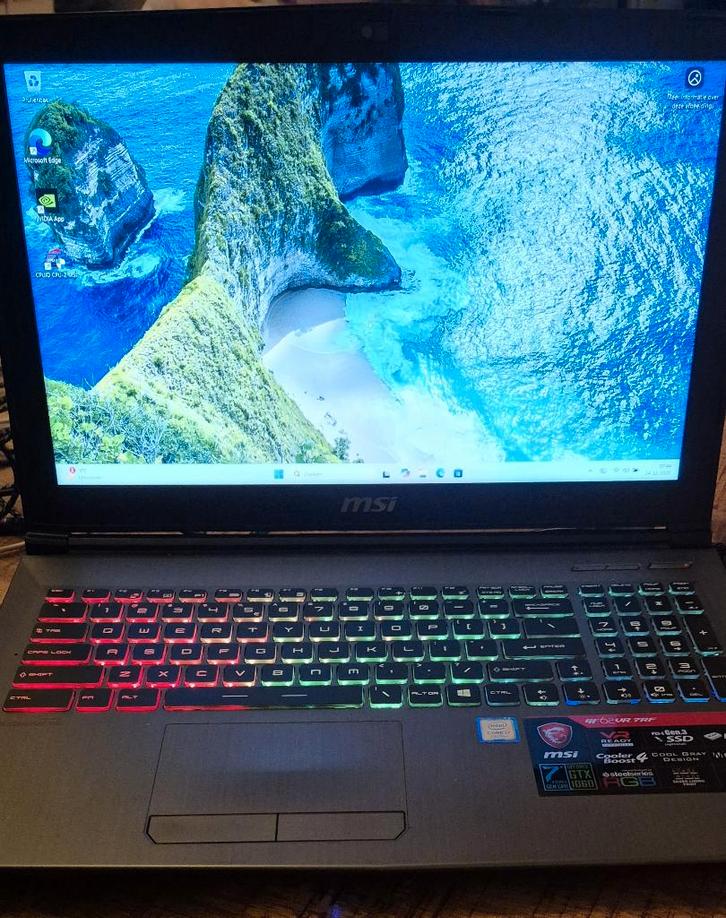 Laptop GF62VR 7RF, Computers en Software, Windows Laptops, Zo goed als nieuw, 15 inch, HDD, SSD, 2 tot 3 Ghz, 16 GB, Qwerty, Met videokaart