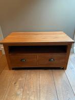 Teak houten kast met 2 lades, Gebruikt, Teakhout, Minder dan 100 cm, 25 tot 50 cm