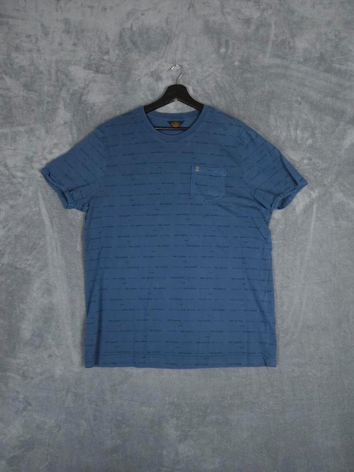 PME Legend T shirt XXL Blauw Print Pall Mall, Kleding | Heren, T-shirts, Zo goed als nieuw, Overige maten, Blauw, Ophalen of Verzenden