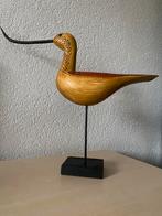 Vintage houten kraanvogel op voet, Antiek en Kunst, Ophalen of Verzenden