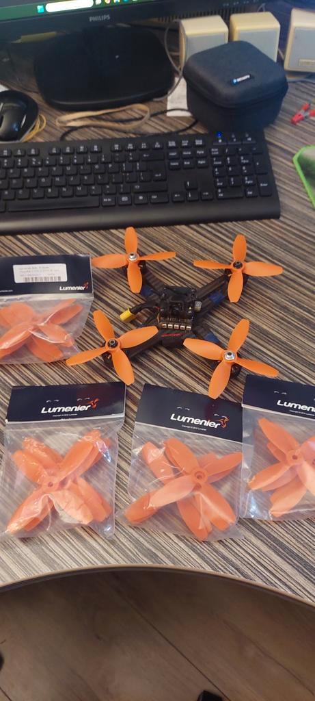 FPV Drone met Lumenier Props, Hobby en Vrije tijd, Modelbouw | Radiografisch | Helikopters en Quadcopters, Zo goed als nieuw, Quadcopter of Multicopter