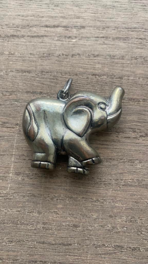 Kettinghanger Olifant, Overige materialen, Gebruikt, Ophalen of Verzenden, Zilver