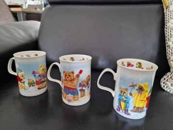 3x Playtime Teddy mokken – Royal Norfolk – Engeland beschikbaar voor biedingen