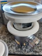 SPLINTERNIEUWE fonteinplug geborsteld chroomstaal TIGER, Ophalen of Verzenden, Nieuw, Chroom, Wastafel