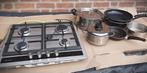 Siemens gaskookplaat 4-pits werkt feilloos incl pannen, Witgoed en Apparatuur, Kookplaten, Zo goed als nieuw, Inbouw, Gas, 4 kookzones