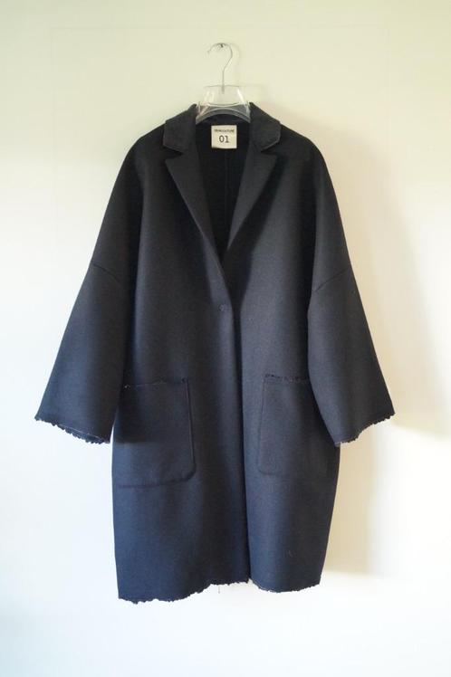 SEMICOUTURE Wollen Jas Maat 40-42, Kleding | Dames, Jassen | Winter, Zo goed als nieuw, Maat 38/40 (M), Blauw, Verzenden