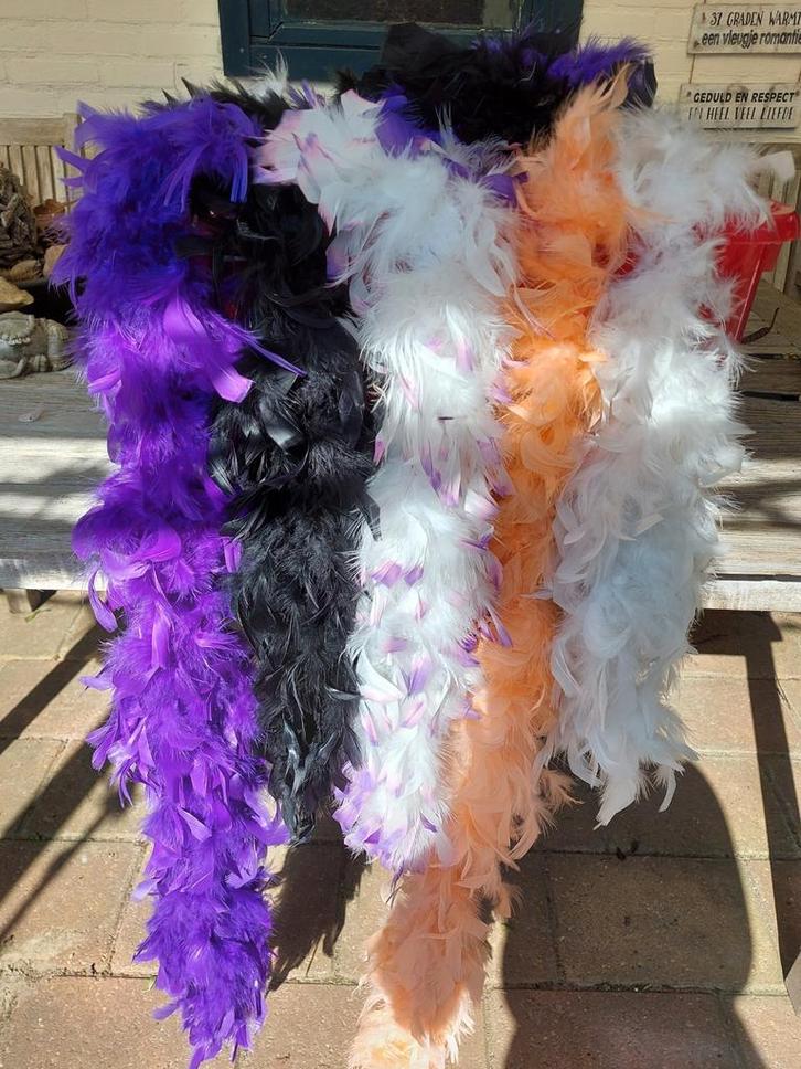 4 prachtige Boa's- zie foto's, Kleding | Dames, Carnavalskleding en Feestkleding, Zo goed als nieuw, Ophalen of Verzenden