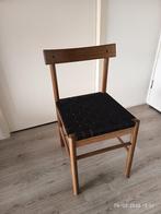 Ronde tafel Ø 80 cm massief acacia + stoel – goede staat, Ophalen, Overige materialen, 50 tot 100 cm, Scandinavisch / Nordic modern