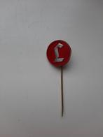 Luycks Specerijen Rood Rond Kunststof Speldje, Ophalen of Verzenden, Gebruikt, Overige onderwerpen, Speldje of Pin