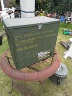 12091) mooie militaire houten menutie kist 48x42x27cm, Ophalen of Verzenden, Landmacht, Nederland, Kist of Geocache
