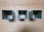 3 paalhouders 9x9cm gegalvaniseerd, Ophalen of Verzenden, Nieuw, IJzer, Minder dan 1 meter