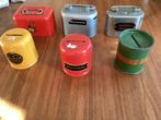Oude spaarpotten collectie (6 stuks), Verzamelen, Spaarpotten, Ophalen of Verzenden, Gebruikt, Metaal of Blik, Object of Gebouw