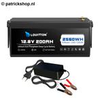 12V 200AH 2560WH LifePo4 Accu met BMS inclusief lader, Caravans en Kamperen, Nieuw