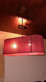 Geplooide hanglamp rood, bordeaux, Ophalen of Verzenden, Zo goed als nieuw, Metaal, Minder dan 50 cm
