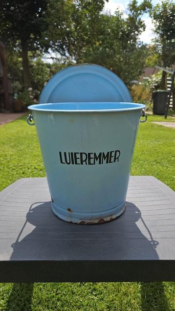 Vintage Emaille Luieremmer - Blauw beschikbaar voor biedingen