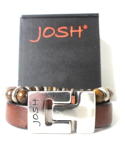 Nieuwe Josh heren armband, Sieraden, Tassen en Uiterlijk, Armbanden, Nieuw, Leer, Bruin, Met bedels of kralen, Verzenden