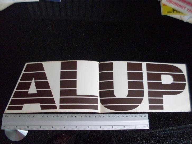 grote ruit sticker ALUP logo compressoren perslucht, Verzamelen, Stickers, Zo goed als nieuw, Merk, Verzenden