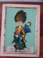 Vintage groot blik met big eyes jongen, Sugro, Ophalen of Verzenden, Gebruikt, Overige, Overige merken