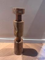 Light&living Kaarsenhouder Ø12x50,5 cm EXUMAS hout naturel, Ophalen of Verzenden, Hout
