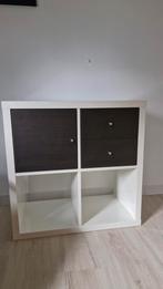 Kast Kallax wit 76,5x39x76.5  met 2 lades en deurtje, Huis en Inrichting, Kasten | Wandmeubels, Ophalen, Overige materialen, Gebruikt