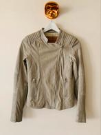 GOOSECRAFT Stoer en mooi leer jasje Maat XS Wprijs € 350,-, Goosecraft, Beige, Ophalen of Verzenden, Zo goed als nieuw
