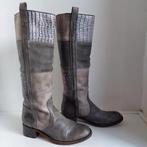 Lucky Vintage - Sendra leren patchwork laarzen mt 40, Lucky Vintage, Ophalen of Verzenden, Zo goed als nieuw, Grijs