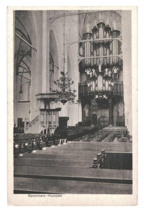 941629	Kampen	Bovenkerk	interieur orgel	Mooie oude kaart Onb, Verzamelen, Ansichtkaarten | Nederland, Ongelopen, Overijssel, Ophalen of Verzenden