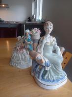 2 SCHITTERENDE OUDE PORSELEINEN BEELDEN GEMAAKT TE DRESDEN, Antiek en Kunst, Ophalen of Verzenden