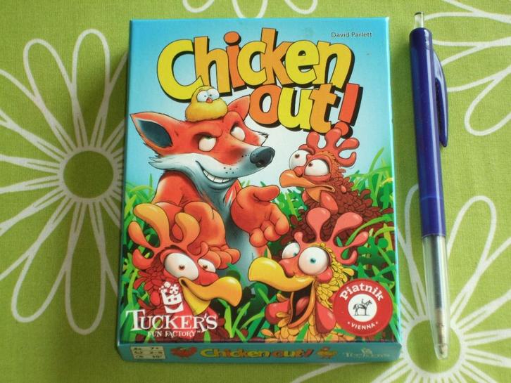 Chicken out - kaartspel, Hobby en Vrije tijd, Gezelschapsspellen | Kaartspellen, Zo goed als nieuw, Een of twee spelers, Drie of vier spelers