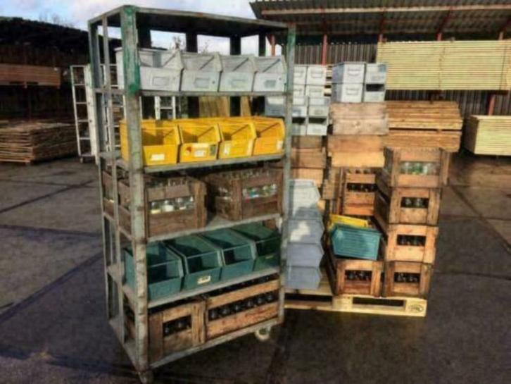 Zinken karren , industriële kast / kar , industrieel GAAF !!, Huis en Inrichting, Woonaccessoires | Overige, Zo goed als nieuw
