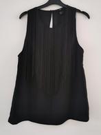 H&M top met franjes mt. 38, Kleding | Dames, Tops, Maat 38/40 (M), H&M, Verzenden, Zwart