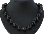 Granaat robuuste antieke ketting fraai 14k gouden slot dames, Ophalen of Verzenden, Goud, Ketting, Met edelsteen